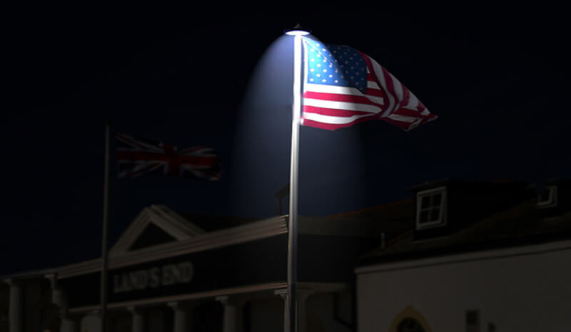 solar light for flag