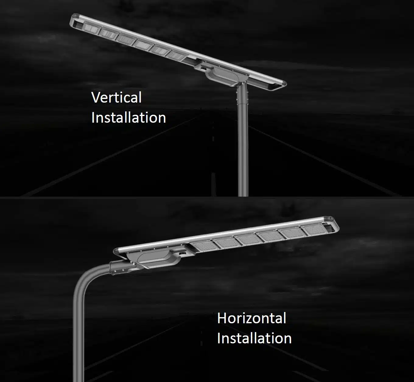 All in One Solar Street Light-2 ways installation