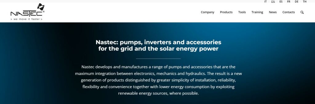 Los 10 principales fabricantes y proveedores de bombas de agua solares del mundo: NASTEC