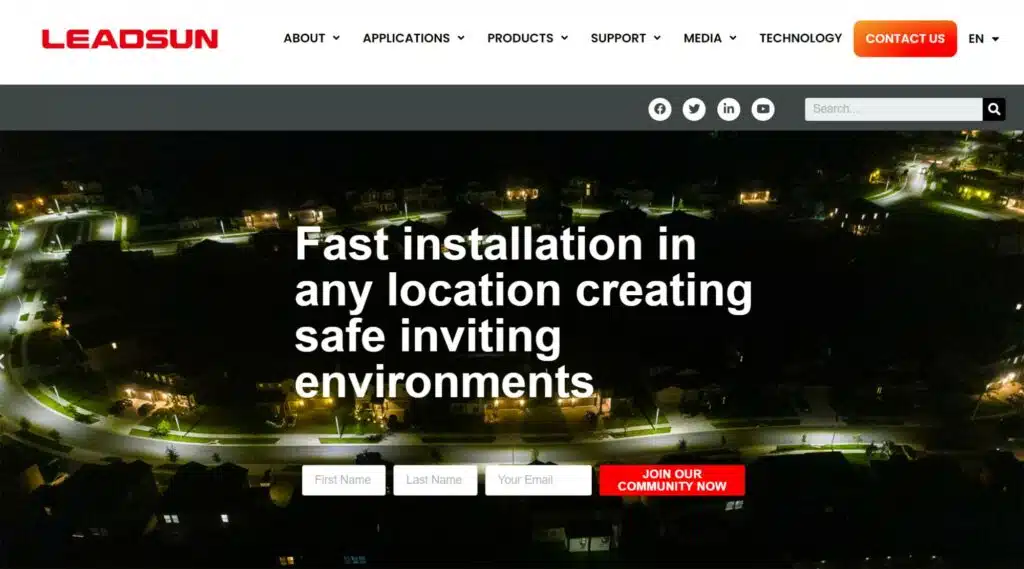 China TOP 10 Solar Street Light Manufacturer-LEADSUN