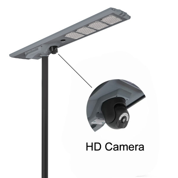 Lampadaire solaire SUNVIS 300 W avec caméra de vidéosurveillance