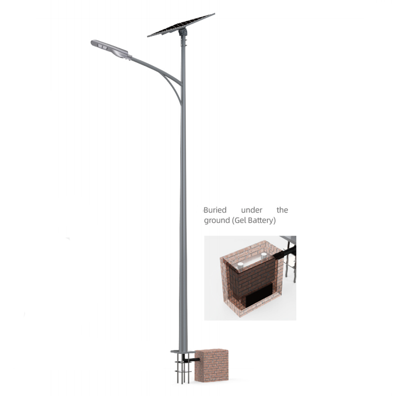 Подземный гелевый аккумулятор, раздельный солнечный уличный фонарь